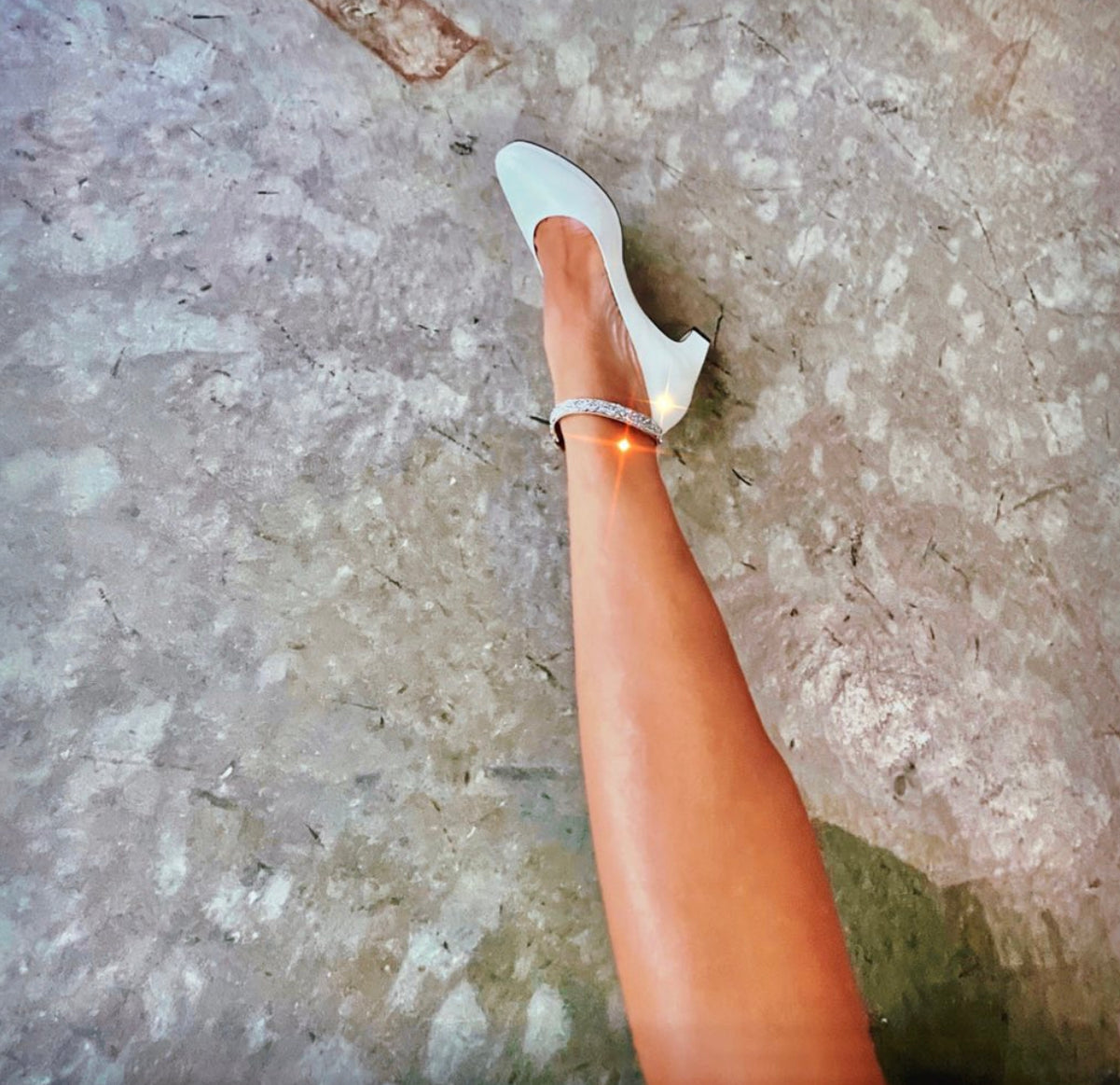 dr LIZA ankle strap - SPARKLE